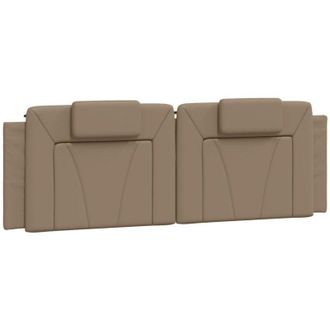 vidaXL Cabecero De Cama Acolchado Cuero Sint&eacute;tico Capuchino 160 Cm Vidaxl