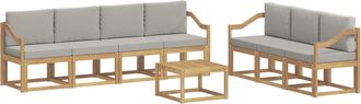 vidaXL Conjunto De Sof&aacute;s De Exterior 8 Uds. Blanco Y Gris Claro Vidaxl