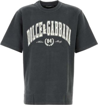 Dolce & Gabbana Graphic Print T-Shirt - Heren - T-shirts - Grijs - L - Tops
