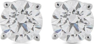 Luxury Bazaar diamond stud earrings - women - Lab Grown Diamond/14kt White Gold - One Size - Silver