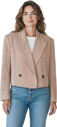 Brunello Cucinelli Brown Corduroy Cropped Blazer, Brand Size 42 (US Size 8)