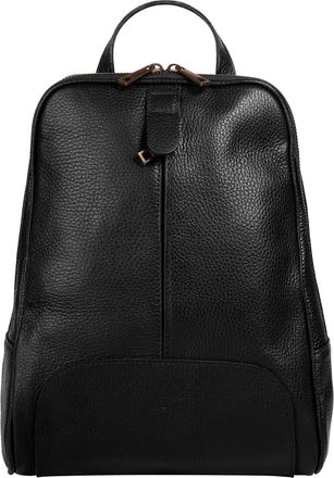 Samantha Look Cityrucksack SAMANTHA LOOK, Damen, Gr. B/H/T: 20cm x 32cm x 6cm, onesize, schwarz, Leder, Rindsleder, Rucks&auml;cke Cityrucksack, echt Leder, Made in Ital