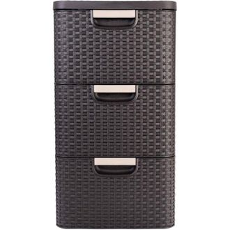 Curver Curver Style bookcase with three drawers, brown