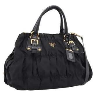 Prada Pre-owned Vintage Nylon Hand Bag - Dames - Vintage Handtas - Zwart - ONE Size - Nylon - Vintage