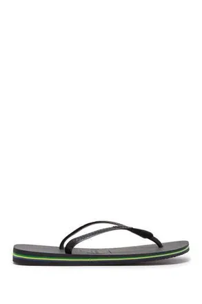Havaianas Brazil Stripe Flip-Flop in Black at Nordstrom Rack, Size 35/36