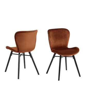 Furniture To Go Batilda Dining Chair in Copper Set of 2 in Brown