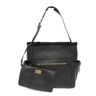 Ferragamo Tweedehands leren handtassen - Dames - Pre-owned - Zwart - Maat: ONE Size Leer