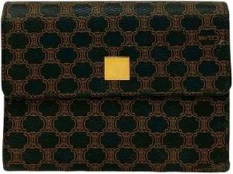 Celine Pre-owned Wallets, female, Black, Size: ONE SIZE Pre-owned Macadam PVC Trifold Wallet