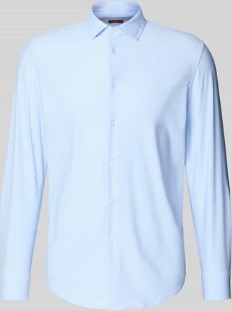 Cruna Slim Fit Businesshemd mit Knopfleiste in Hellblau, Gr&ouml;&szlig;e 48