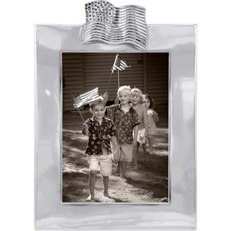 Mariposa American Flag 5 x 7-Inch Picture Frame in Silver at Nordstrom