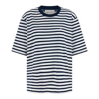 Ami Tops, Dames, Blauw, S, Katoen, Boxy Marini&egrave;re T-Shirt