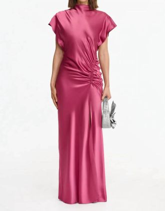 Acler Beckford Maxi Dress In Orchid Pink