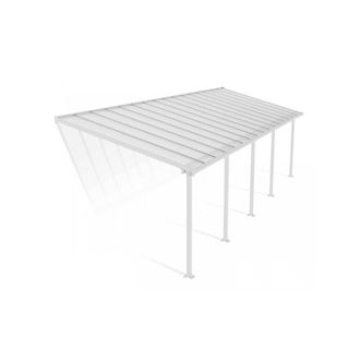 Palram Patio Cover Olympia 3 x 9.71 Clear - L980 x W300 x H305 cm - White