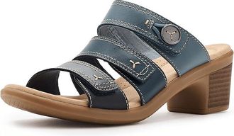 Clarks Emily 2 Adella Womens Dress Sandals Navy Leather : 9.5 B - Medium