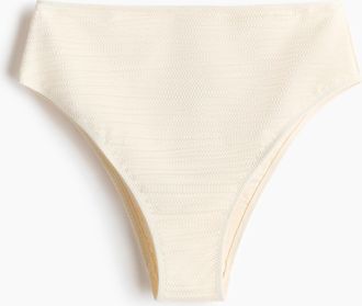 H&M Cheeky Bikinihose High Waist - White