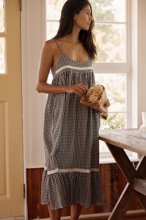 Papinelle Sleepwear Seersucker Lace Nightie