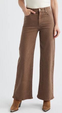 Paige Anessa High Waist Wide Leg Jeans in Vintage Champagne Stone at Nordstrom, Size 24