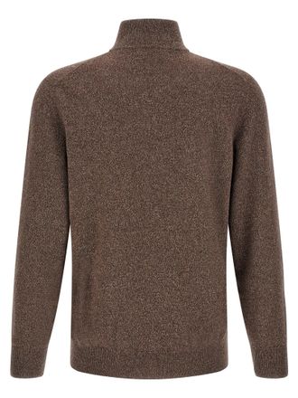 Brunello Cucinelli Cashmere High-Neck Cardigan - Brown