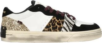 Crime London Playoff Sneaker - Dames - Sneakers - Veelkleurig - 38 EU - Leer - Schoenen