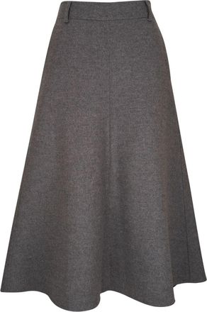 Brunello Cucinelli Wool Skirt - women - Virgin Wool - 42 - Grey
