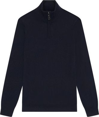Lyle & Scott Quarter Zip Jumper - Heren - Coltruien - Blauw - XS - Wol - Truien & Vesten