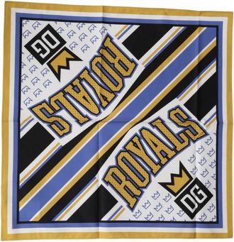 Dolce & Gabbana Royals Square Foulard - Heren - Accessoires - Veelkleurig - ONE Size - Katoen - Accessoires