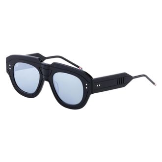 Thom Browne Rechthoekige zonnebril van acetaat - unisex - Accessoires - Zwart - Maat: 50 MM