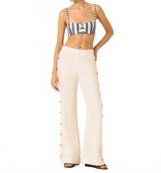 Alix of Bohemia Holland Linen Pant In Pearl