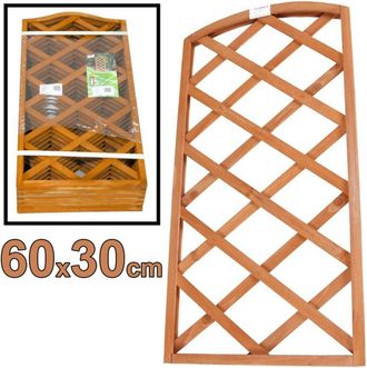 Trade Shop Trade Shop - Valla De Madera Oscuro Panel Enrejado 60 X 30 Cm Jard&iacute;n Escaladores