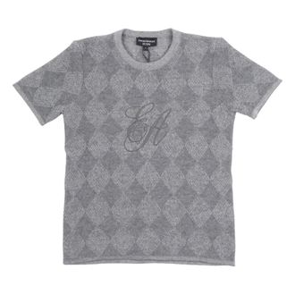 Emporio Armani Round-neck Knitwear, female, Gray, Size: XL Round-neck Knitwear