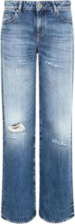A|X Armani Exchange Wide Jeans - Dames - Loose Fit Jeans - Blauw - W28 - Denim - Jeans