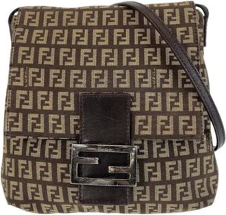 Fendi Pre-owned Cross Body Bags, female, Brown, Size: ONE SIZE Pre-owned Fabric fendi-bags