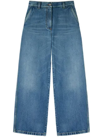 Palm Angels Jeans Bear In Mind - Blu