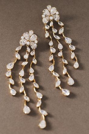 Nadri Crystal Waterfall Drop Earrings