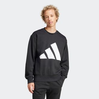 adidas Sweatshirt ADIDAS SPORTSWEAR ESSENTIALS BIG LOGO, Herren, Gr. XXL, schwarz-weiss (schwarz, wei&szlig;), Obermaterial: 55% Baumwolle, 36% Polyester, 9% Visko