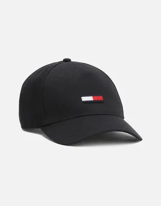 Tommy Hilfiger Mens Tommy Jeans Organic Cotton Flag Cap - Black