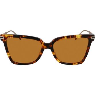 Ferragamo Gancini 56mm Butterfly Sunglasses in Dark Tortoise at Nordstrom Rack