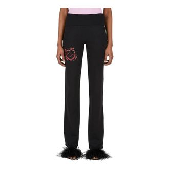 Maisie Wilen Sweatpants, female, Black, Size: XS Pop Logo Print Trackpants