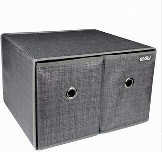 Trade Shop Trade Shop - Box Scatola Salvaspazio Contenitore 2 Cassetti Organizer 39 X 34 X 26 Cm 69727