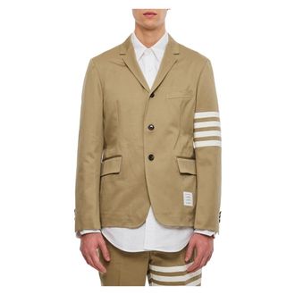 Thom Browne Heren, Jassen, Beige, Maat: S Katoen