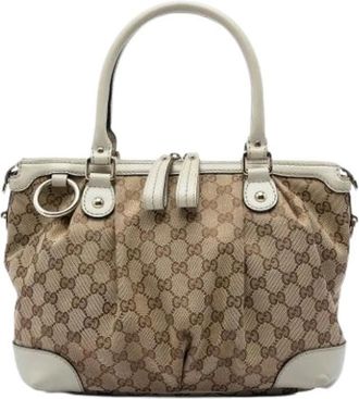 Gucci Pre-owned Sukey Handbag - Dames - Vintage Handtas - Beige - ONE Size - Vintage