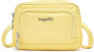 Baggallini Trifecta Rfid Wallet Crossbody Cross Body Womens Handbags Butter Yellow, Nylon