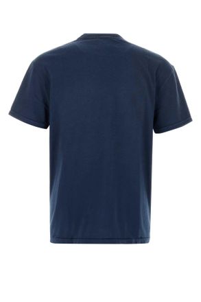Polo Ralph Lauren Mens Navy Blue Cotton T-Shirt Darkcobaltwhite Exterior