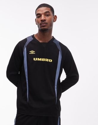Umbro Maglia a pannelli nera e gialla-Nero