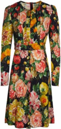 Dolce & Gabbana Zwarte jurk voor vrouwen - Dames - Casual kleedjes - Veelkleurig - XL - Kleedjes