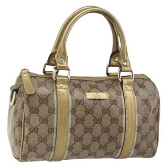 Gucci Pre-owned Vintage Canvas Handtas - Dames - Pre-owned - Beige - Maat: ONE Size