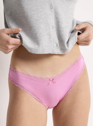 Miiyu Womens Scalloped edge bikini panty Organic cotton