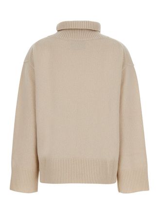 Soft Goat Cashmere Turtleneck Sweater - Beige