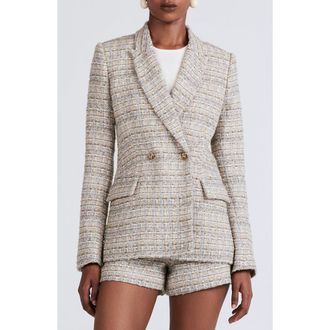 Derek Lam Roman Double Breasted Tweed Jacket in Limestone at Nordstrom Rack, Size 4