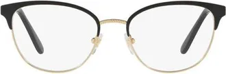 Vogue Eyewear 52mm Oval Reading Glasses in Black Gold at Nordstrom